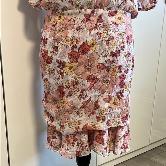 NWOT VERONICA BEARD 100% Silk Dakota Floral Ruched Dress, Size 12 - Picture 13 of 15